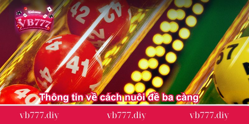 Thông tin về cách nuôi đề ba càng